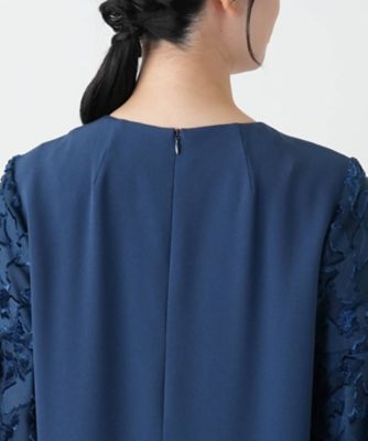 【美品】Leilian レリアン　レースタックワンピース　コットン　ゆったり レース切替タックワンピース【セレモニー】 | Leilian (Women