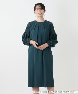 レース切替タックワンピース【セレモニー】 | Leilian (Women