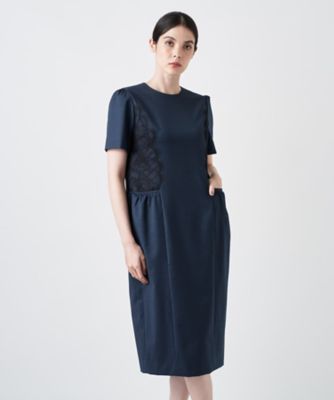 ＜BOURGE (Women)＞レースクルーネックワンピース