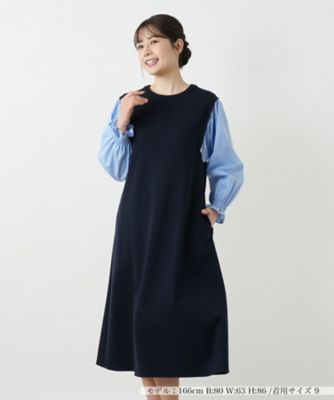 ＜Leilian (Women)＞洗えるレイヤード風ワンピース【２５年９月カタログ】