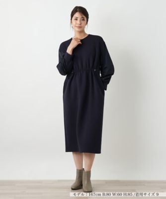 ＜Leilian (Women)＞ダンボールニット袖異素材ＭＩＸワンピース【２５年１０月カタログ】