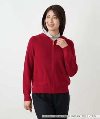 Leilian (Women)/レリアン ジップニットパーカ 75アカ トップス【三越伊勢丹/公式】