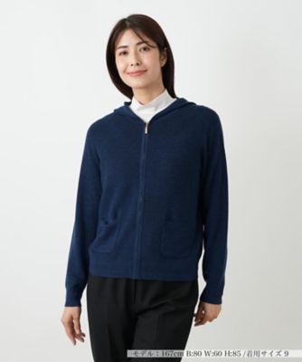 Leilian (Women)/レリアン ジップニットパーカ 38ネービーブルー トップス【三越伊勢丹/公式】