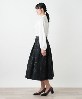 高級婦人服レリアン　NEMIKA ネイビー フレアスカート 高級婦人服レリアン NEMIKA ネイビー フレアスカート