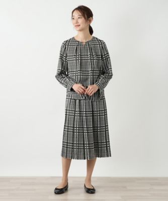 Leilian レリアン チェック ウール セットアップ ジャケット スカート セットアップ|レリアン | レリアン公式オンラインストア