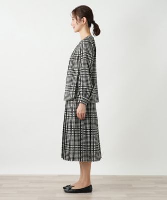 グレンチェックプリーツスカート | Leilian (Women)/レリアン | 三越