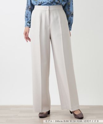 ＜Leilian (Women)＞センタープレスワイドパンツ