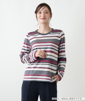 マルチボーダーカットソー | Leilian (Women)/レリアン | 三越伊勢丹