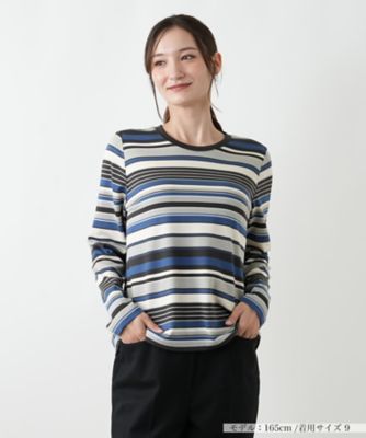 ＜Leilian (Women)＞マルチボーダーカットソー