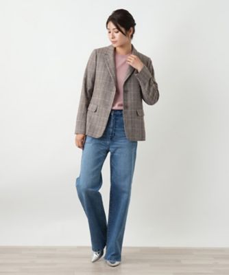チェック柄ストレッチブレザー【25年10月カタログ】 | Leilian