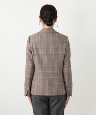 チェック柄ストレッチブレザー【25年10月カタログ】 | Leilian