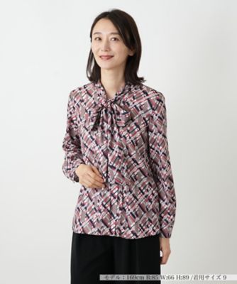 ＜Leilian (Women)＞チェックボウタイブラウス【ＲＡＴＴＩ】