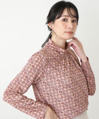 ＜Leilian (Women)＞ペイズリーハイネックカットソー