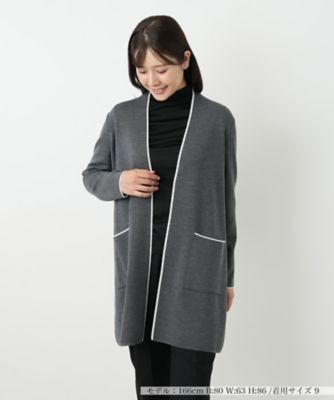 Leilian (Women)/レリアン ノーボタンカーディガン 97グレー トップス【三越伊勢丹/公式】