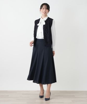 格子柄ニットベスト【ROCHAS Premiere】 | Leilian