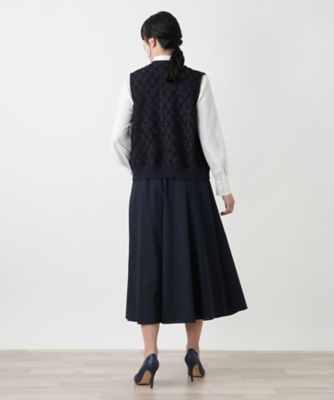 格子柄ニットベスト【ROCHAS Premiere】 | Leilian