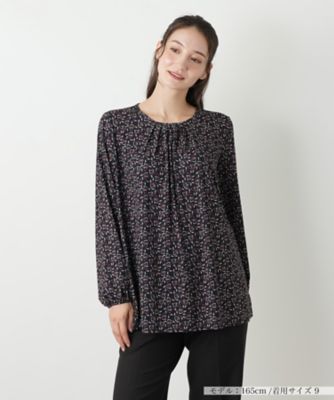 ＜Leilian (Women)＞プリントチュニックブラウス【ＲＯＣＨＡＳ　Ｐｒｅｍｉｅｒｅ】