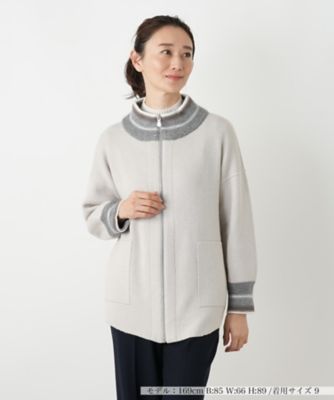 異素材切替ジャケット【Leilian WHITE LABEL