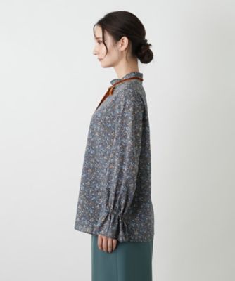 小花柄ボウタイブラウス | BOURGE (Women)/ブールジュ | 三越伊勢丹
