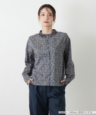 ＜BOURGE (Women)＞花柄フリルカラーブラウス
