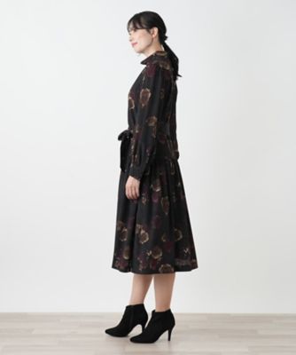 洗えるプリントフレアワンピース【ROCHAS Premiere