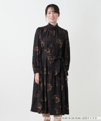 【美品】Leilian レリアン　レースタックワンピース　コットン　ゆったり レース切替タックワンピース【セレモニー】 | Leilian (Women
