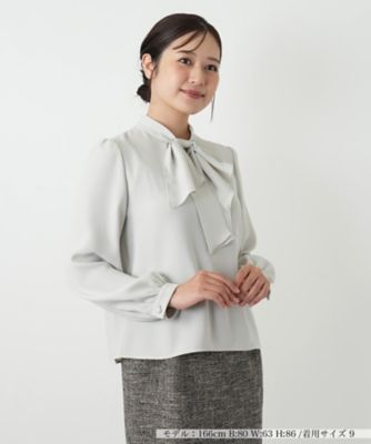 ＜Leilian (Women)＞ボウタイブラウス【ＲＯＣＨＡＳ　Ｐｒｅｍｉｅｒｅ】