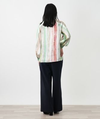 プリントボウタイブラウス【ROCHAS Premiere