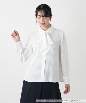 ＜Leilian (Women)＞ボウタイブラウス【ＲＯＣＨＡＳ　Ｐｒｅｍｉｅｒｅ】