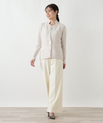 美品 カシミア100 Leilian ジャケット 配色襟ジャケット|レリアン | レリアン公式オンラインストア