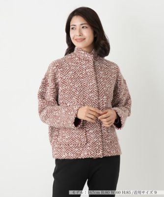 ＜Leilian (Women)＞ヘリンボーン比翼ジャケット