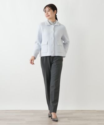 ステンカラーニットジャケット | Leilian (Women)/レリアン | 三越