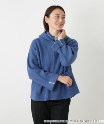 ＜Leilian (Women)＞フーデッドニットジャケット【ＨＡＮＤ】