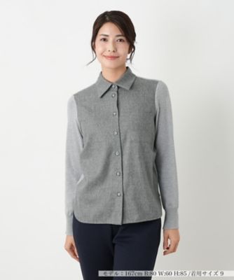 ＜Leilian (Women)＞切替ニットブラウス