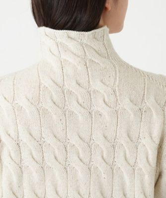 カシミヤ混ハイネックケーブルニット | Leilian (Women)/レリアン