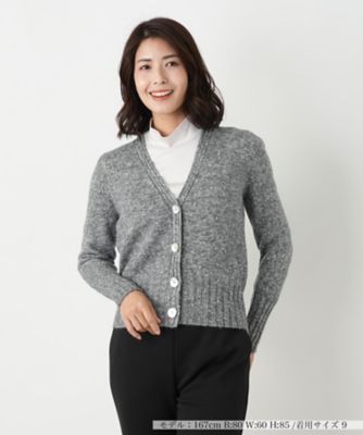 ＜Leilian (Women)＞ラメＶネックカーディガン