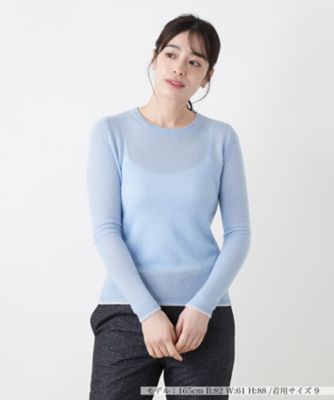 ＜Leilian (Women)＞カシミヤクルーネックニット