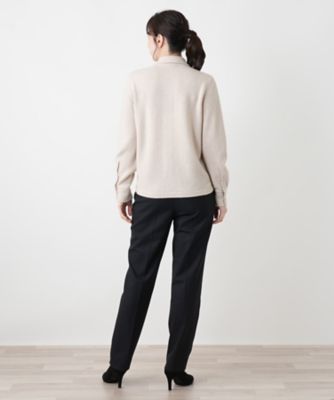 良品⭐️レリアン　ニットジャケット　カシミヤ混　ウール　シングル　黒　秋　冬　9号 カシミヤニットジャケット | Leilian (Women)/レリアン | 三越伊勢丹