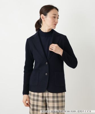 美品✨レリアン　leilian ホワイトレーベル　異素材　ニットジャケット ニットジャケット【Leilian WHITE LABEL】|レリアン | レリアン