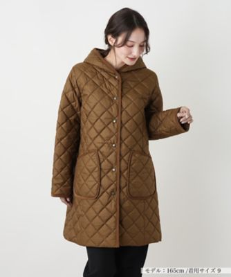 【送料無料】Leilian (Women)/レリアン 中わたフーデッドコート【Leilian WHITE LABEL】87コゲチャ コート・ジャケット【三越伊勢丹/公式】
