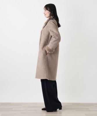 送料無料】スタンドカラーコート【Leilian WHITE