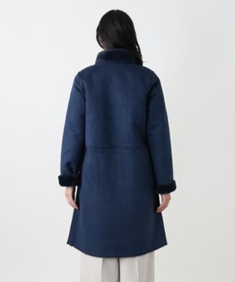 送料無料】スタンドカラーコート【Leilian WHITE