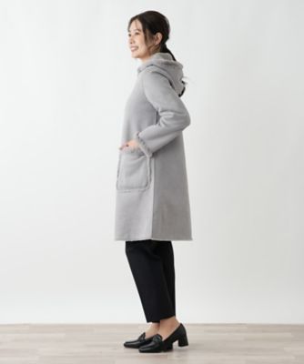 Leilian（レリアン） の上品なフーデッドコート　サイズ13+ 美品です。 フーデッドコート【Leilian WHITE LABEL