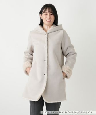 ＜Leilian (Women)＞フーデッドコート【Ｌｅｉｌｉａｎ　ＷＨＩＴＥ　ＬＡＢＥＬ】