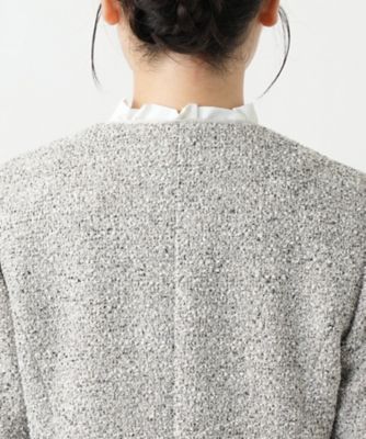 ツイード風ノーカラージャケット【25年9月カタログ