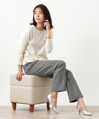 ＜Leilian (Women)＞ビジュークルーネックニット【Ｌｅｉｌｉａｎ　ＷＨＩＴＥ　ＬＡＢＥＬ】