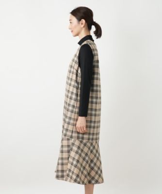 チェックジャンパースカート【Leilian WHITE LABEL