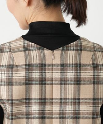 チェックジャンパースカート【Leilian WHITE LABEL