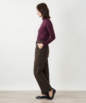 チェック柄テーパードパンツ【Leilian WHITE LABEL