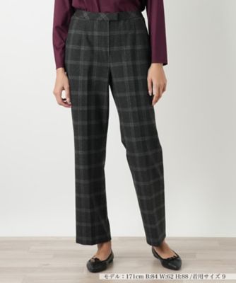チェック柄テーパードパンツ【Leilian WHITE LABEL